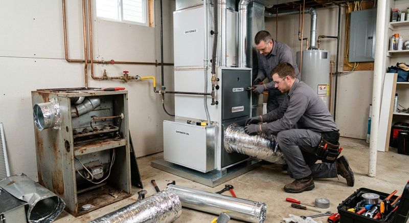 Commercial Electric Furnace Installation